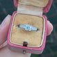 Antique Art Deco 0.65ctw Platinum Old European Cut Diamond Ring IGI Cert Size 5