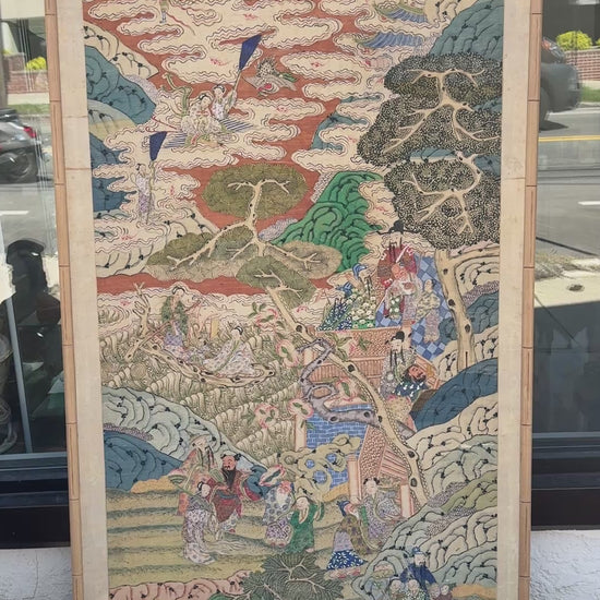 Early 20th Century Chinese Silk Kesi Panel – Immortal Figures