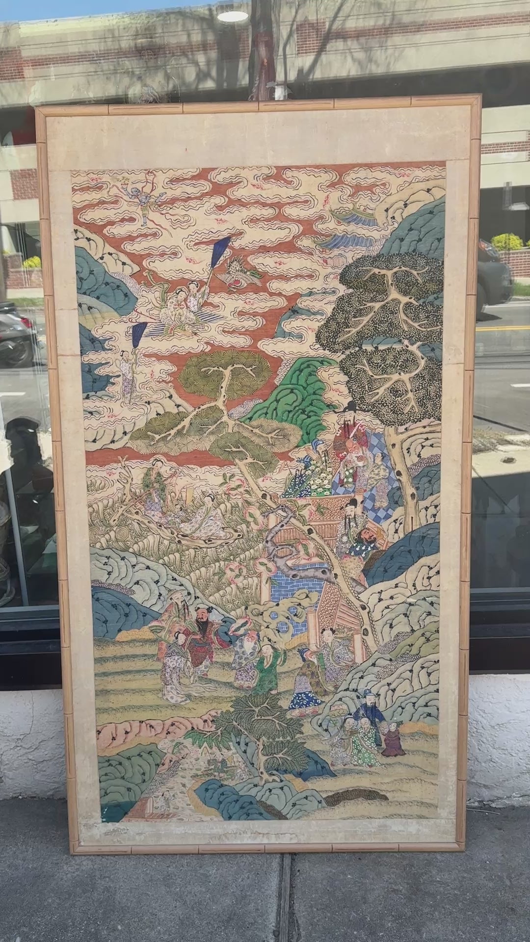 Early 20th Century Chinese Silk Kesi Panel – Immortal Figures