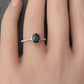 Beautiful 14K White Gold Sapphire & Diamond Ring IGI Certified Ring Size 5.