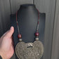 Antique Chinese Silver Longevity Pendant Necklace – 53.20g, 4.65” x 3.5”