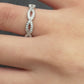 Platinum Diamond Infinity Twist Band – 0.12–0.15ct Total, Size 6.5