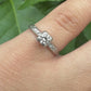 Platinum Diamond Ring With IGI Certificate Natural Diamonds Size 5