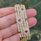 Important Heavy French 18K Gold Diamond & Ruby Bracelet 10 Carats
