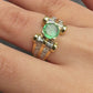 14K Yellow Gold Emerald & Diamond Ring – 7.28 Grams, Size 7.25