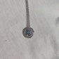 14K Gold Chain w/ 18K Diamond Halo Pendant Natural Diamond Approx 0.50 CT