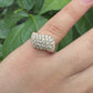 14K Plum Yellow Gold Natural Diamond Cluster Ring 0.80 Carats IGI Certified