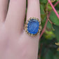 IGI Certified 10K Yellow Gold Carved Spinel Soldier Intaglio Ring Size 5