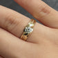 14K Yellow Gold Solitaire Twist Ring (0.39 CT Natural Diamond, VS-SI1 Clarity)