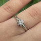 IGI Certified 14K White Gold Solitaire Diamond Ring Round Brillant Diamond
