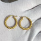 Roberto Coin Braided Hoop Earrings | Yellow Gold Woven Design | 4.16 Grams |