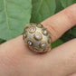 IGI Certified Diana Vincent 18K Gold Dome Diamond Ring Size 4 11.83 Grams