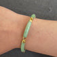 14K Gold & Green Jade Barrel Link Bracelet – 7.25”