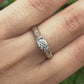 14K White Gold Diamond Ring .51 Total Carat Weight Size 9 IGI Certified