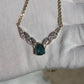 GIA Certified 14K Yellow Gold Fancy Vivid Blue-Green Diamond Necklace 2.51 Carat