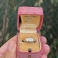Antique Art Deco 14K White Gold 0.25 CT Round Diamond Ring Size 5.75 IGI Cert.