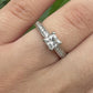 14K White Gold Natural Diamond Ring 0.82 Carats IGI Certified