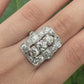 IGI Certified Antique Platinum Art Deco Ring with 4.28 Carats Natural Diamonds
