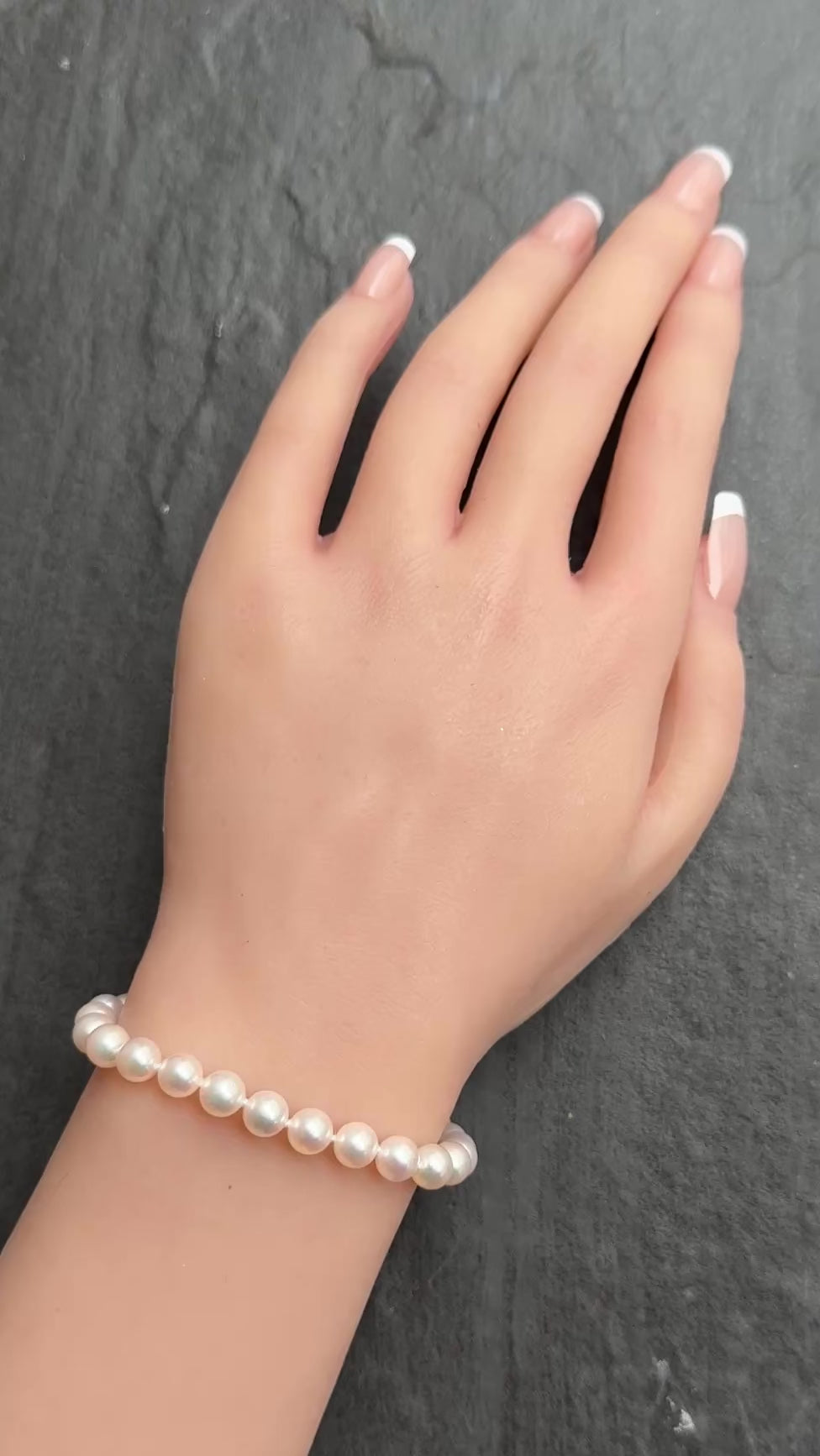 Mikimoto 18K Yellow Gold Akoya Pearl Bracelet Full Set– 6.5mm Pearls, 7 1/2”