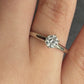 Classic 14K White Gold Diamond Solitaire Ring – 0.38 Carat Ring Size 7.5