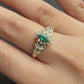 14K Yellow Gold Marquise Emerald & Diamond Ring – 3.21 Grams, Size 7.5