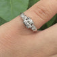 IGI Certified 14K Yellow & White Gold Ring Natural Diamonds Ring Size 4.5