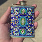 Amazing Antique Russian Enamel Silver Flask With Gorgeous Workmanship