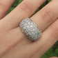 14K Yellow Gold Diamond Pave Dome Ring with 1.82 Carats, Size 8.5 IGI Certified