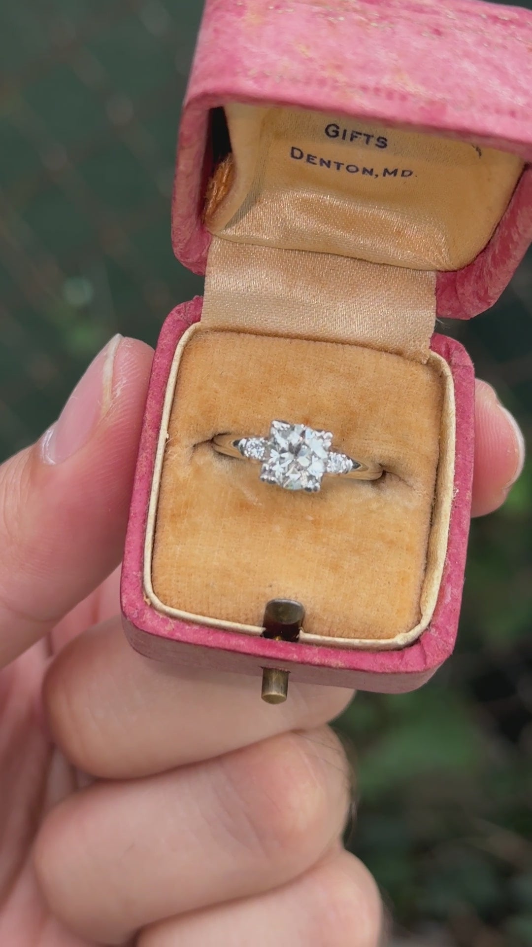 Mid-Century Platinum 1.05 Carat Diamond Three-Stone Engagement Ring – IGI Cert.