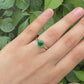 IGI Certified 14K Yellow Gold Ring | Natural Green Gemstone | Size 5.75