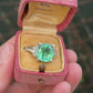 Rare GIA 6.57 Ct Unheated Natural Green Paraiba Tourmaline & Diamond Ring 18K
