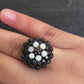 Vintage 14K Yellow Gold Sapphire & Opal Cluster Ring – Size 6.25