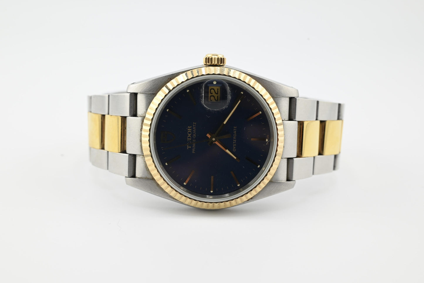 Tudor Prince Oysterdate Quartz - Two-Tone Blue Dial Vintage Classic