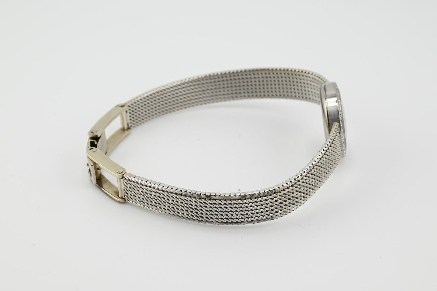 Vintage Omega 18K White Gold Ladies Diamond Dress Watch