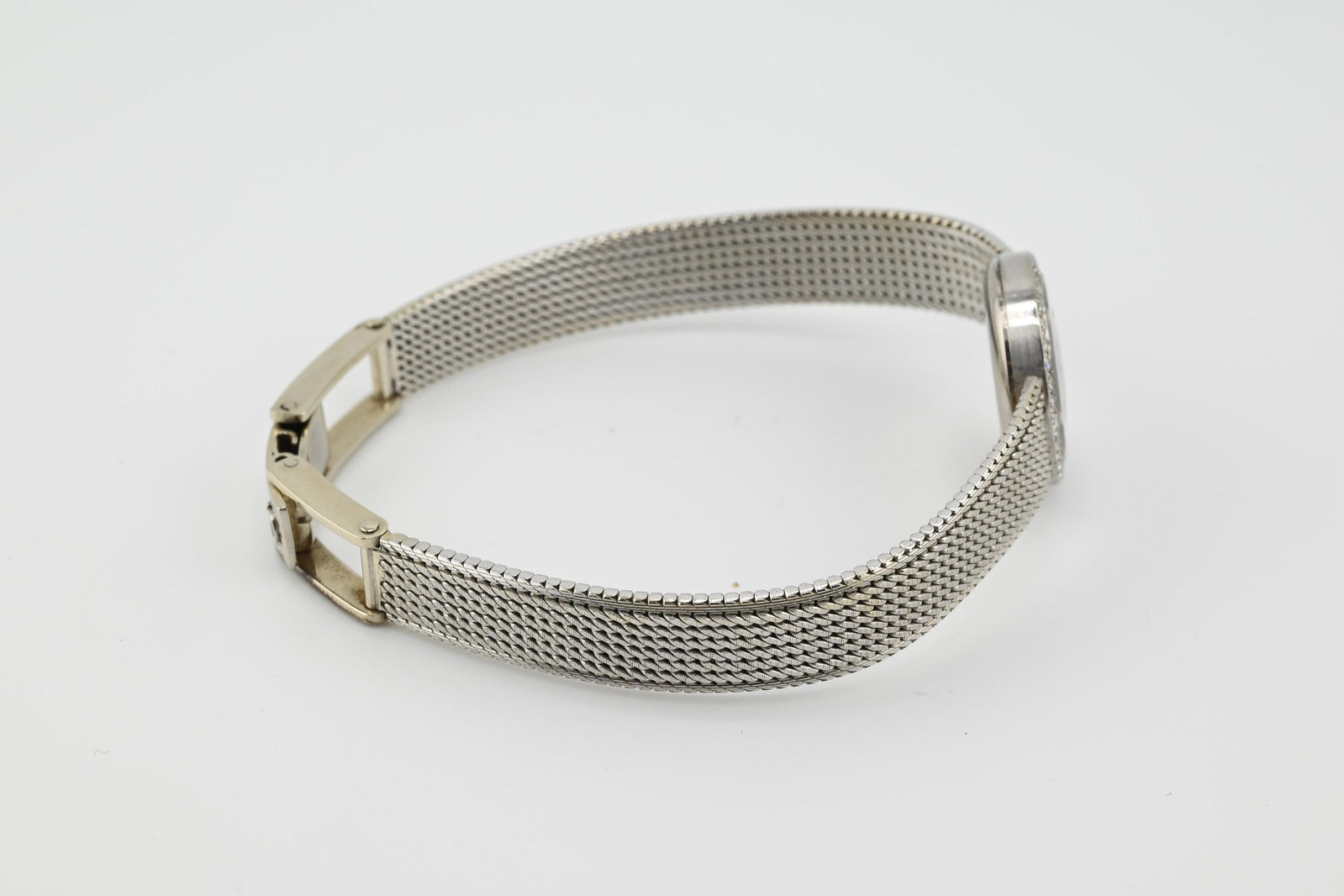 Vintage Omega 18K White Gold Ladies Diamond Dress Watch
