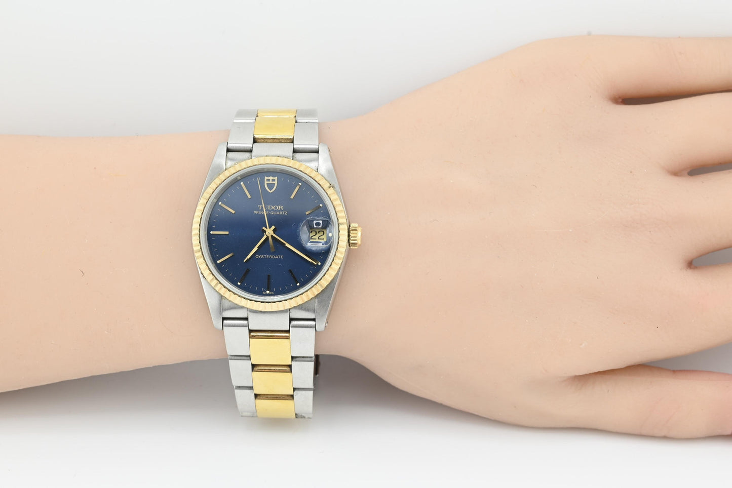 Tudor Prince Oysterdate Quartz - Two-Tone Blue Dial Vintage Classic