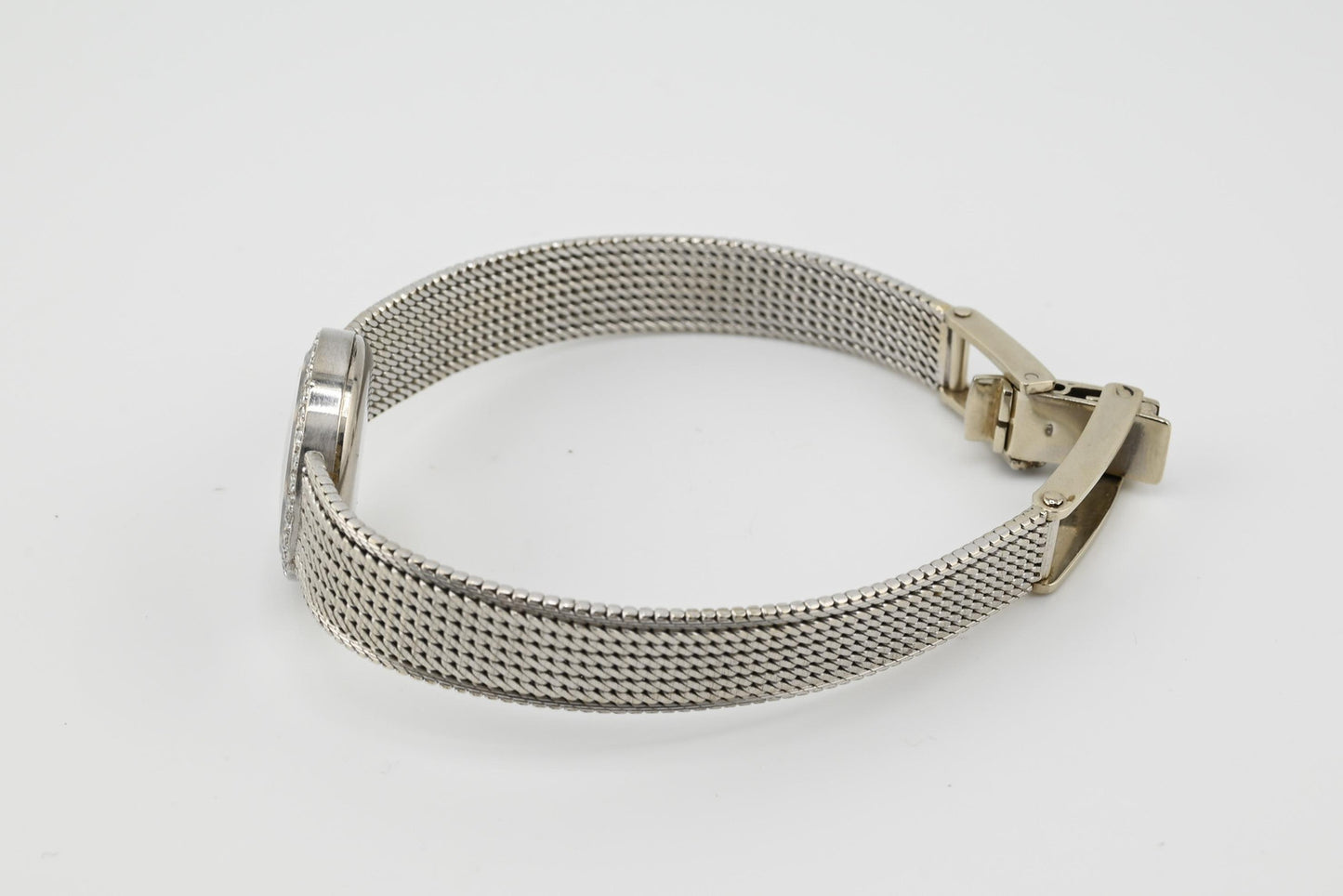Vintage Omega 18K White Gold Ladies Diamond Dress Watch